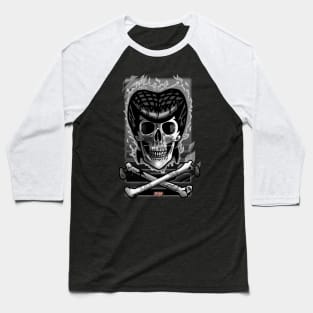 Pompadour Skull Baseball T-Shirt